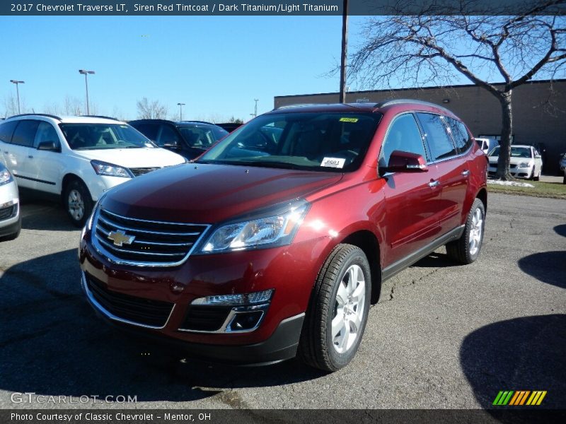 Siren Red Tintcoat / Dark Titanium/Light Titanium 2017 Chevrolet Traverse LT