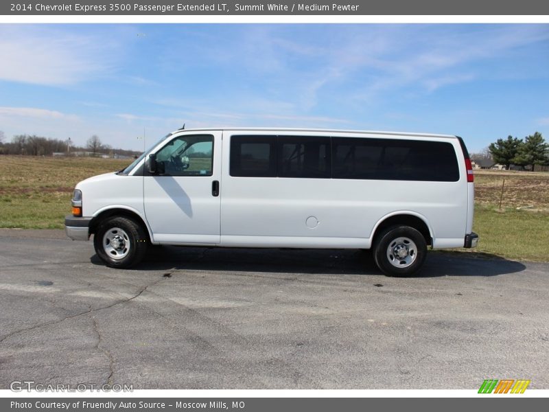 Summit White / Medium Pewter 2014 Chevrolet Express 3500 Passenger Extended LT