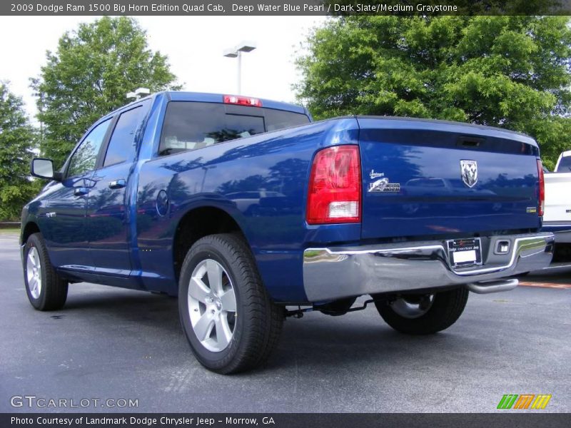 Deep Water Blue Pearl / Dark Slate/Medium Graystone 2009 Dodge Ram 1500 Big Horn Edition Quad Cab