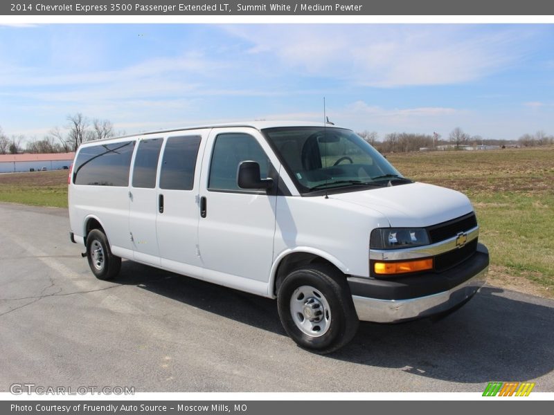 Summit White / Medium Pewter 2014 Chevrolet Express 3500 Passenger Extended LT