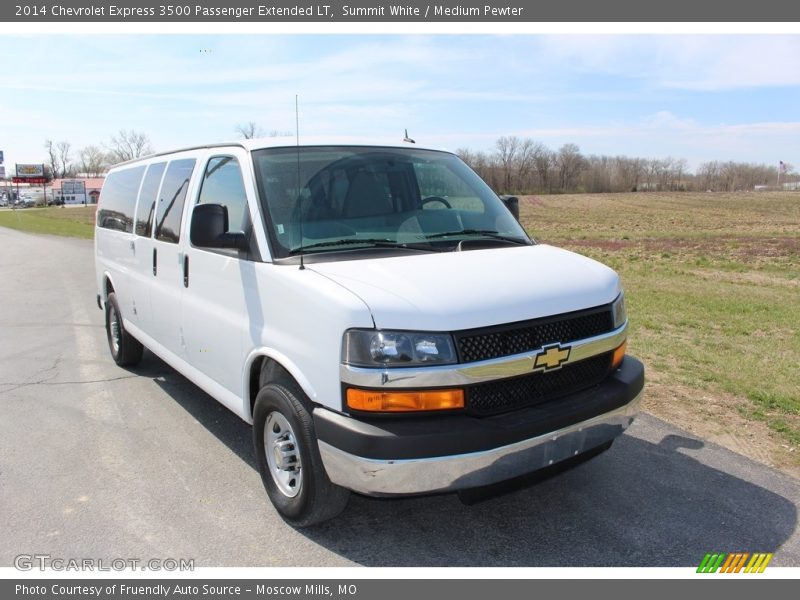 Summit White / Medium Pewter 2014 Chevrolet Express 3500 Passenger Extended LT