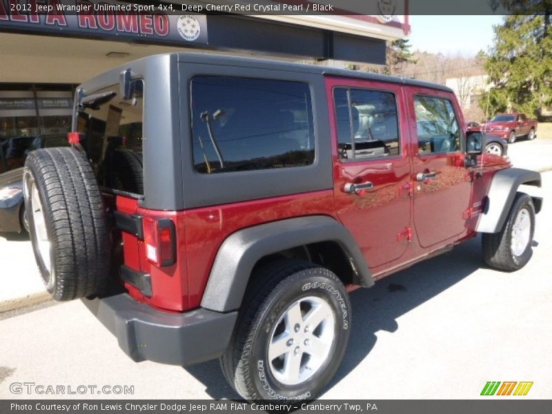 Deep Cherry Red Crystal Pearl / Black 2012 Jeep Wrangler Unlimited Sport 4x4