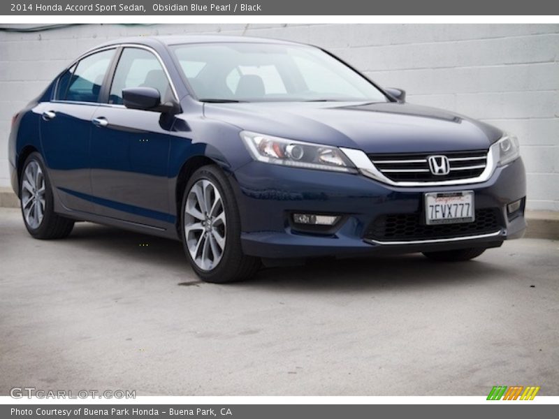 Obsidian Blue Pearl / Black 2014 Honda Accord Sport Sedan