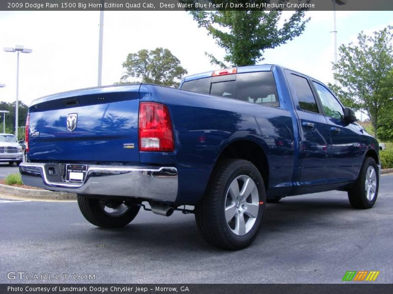 Deep Water Blue Pearl / Dark Slate/Medium Graystone 2009 Dodge Ram 1500 Big Horn Edition Quad Cab