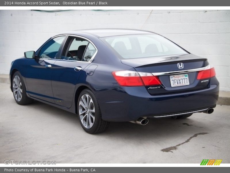 Obsidian Blue Pearl / Black 2014 Honda Accord Sport Sedan