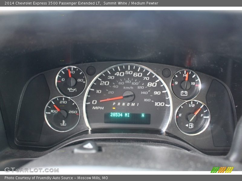 Summit White / Medium Pewter 2014 Chevrolet Express 3500 Passenger Extended LT