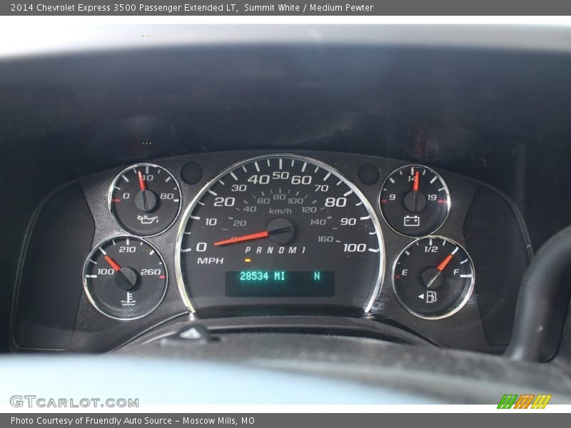 Summit White / Medium Pewter 2014 Chevrolet Express 3500 Passenger Extended LT