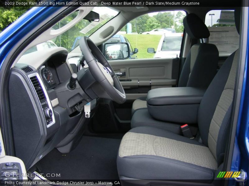 Deep Water Blue Pearl / Dark Slate/Medium Graystone 2009 Dodge Ram 1500 Big Horn Edition Quad Cab