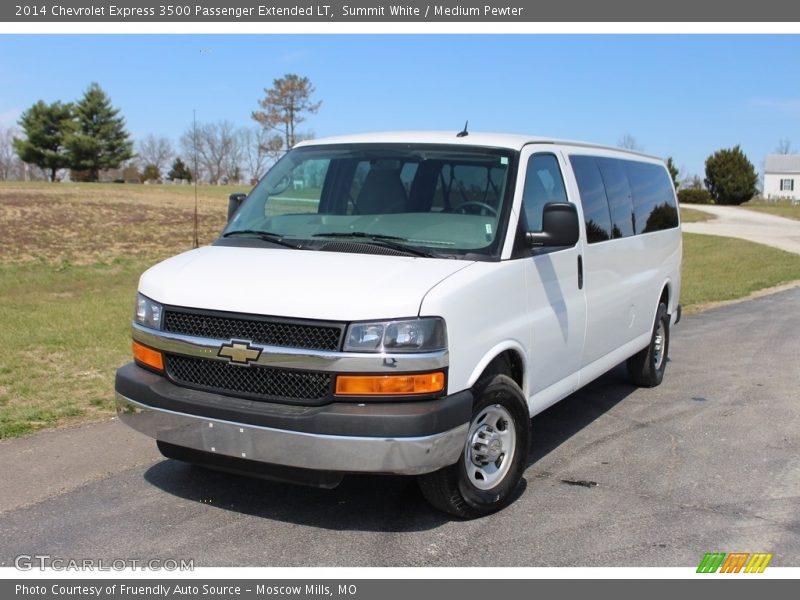Summit White / Medium Pewter 2014 Chevrolet Express 3500 Passenger Extended LT
