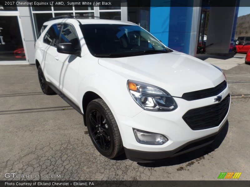 Summit White / Jet Black 2017 Chevrolet Equinox LT AWD