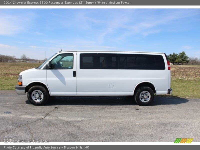 Summit White / Medium Pewter 2014 Chevrolet Express 3500 Passenger Extended LT
