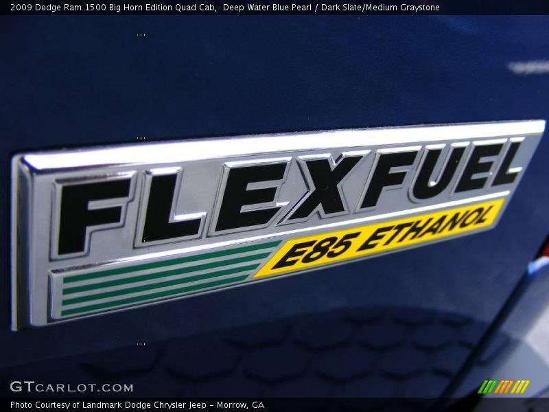 Deep Water Blue Pearl / Dark Slate/Medium Graystone 2009 Dodge Ram 1500 Big Horn Edition Quad Cab