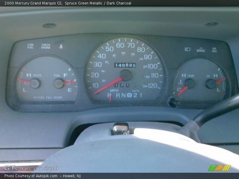 Spruce Green Metallic / Dark Charcoal 2000 Mercury Grand Marquis GS