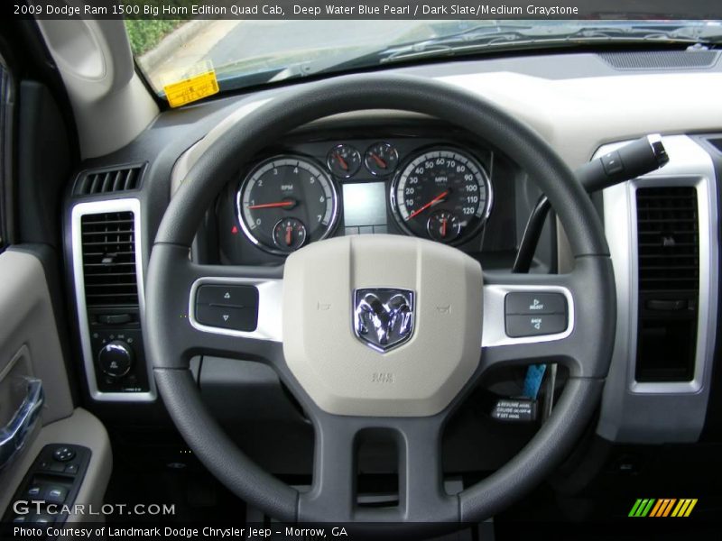 Deep Water Blue Pearl / Dark Slate/Medium Graystone 2009 Dodge Ram 1500 Big Horn Edition Quad Cab