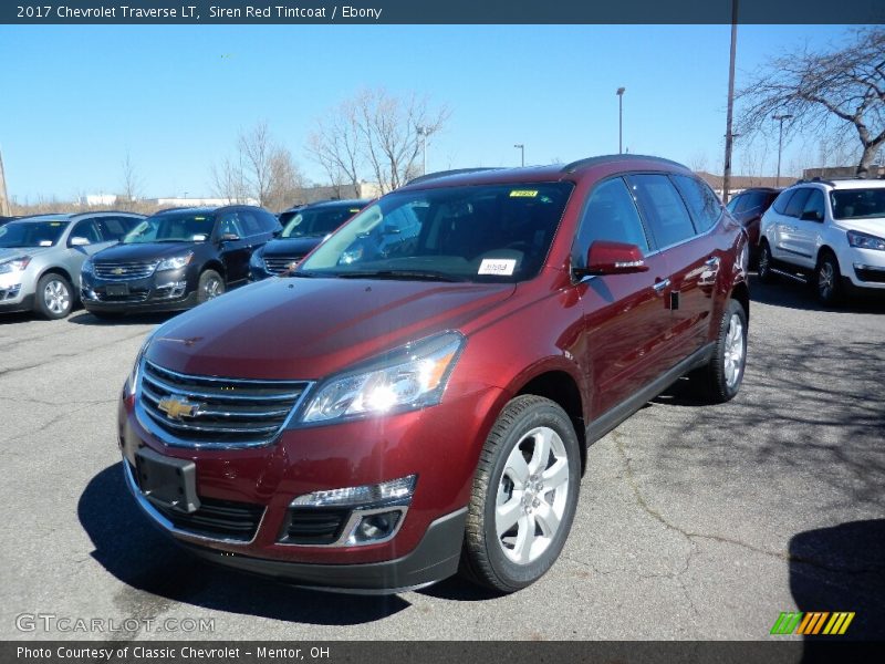 Siren Red Tintcoat / Ebony 2017 Chevrolet Traverse LT