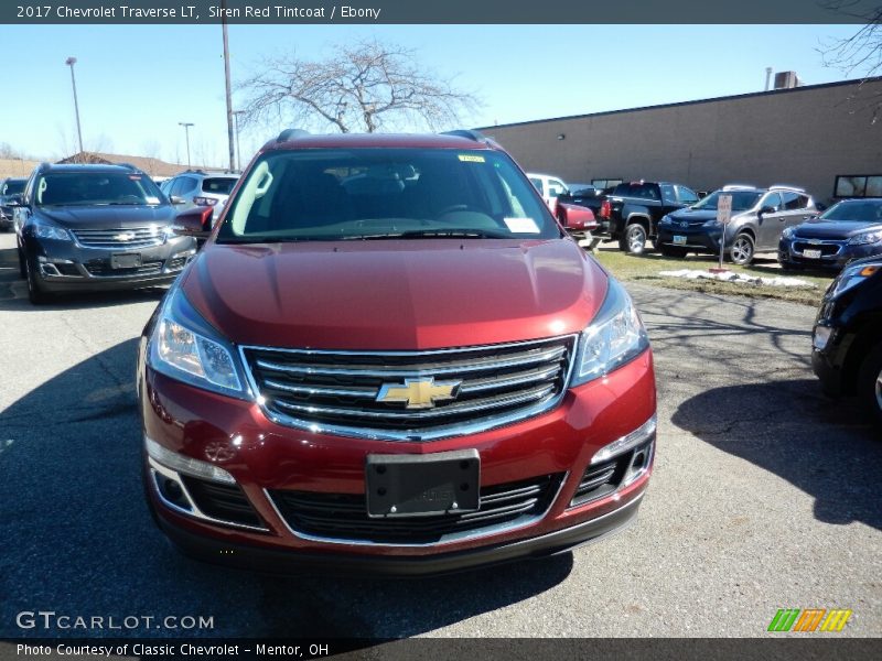 Siren Red Tintcoat / Ebony 2017 Chevrolet Traverse LT