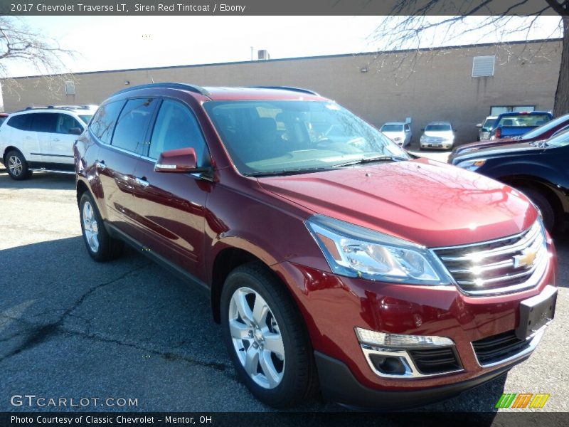 Siren Red Tintcoat / Ebony 2017 Chevrolet Traverse LT
