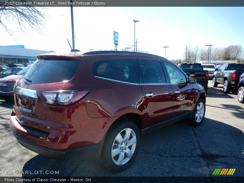 Siren Red Tintcoat / Ebony 2017 Chevrolet Traverse LT