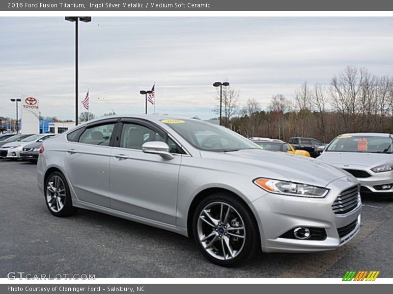 Ingot Silver Metallic / Medium Soft Ceramic 2016 Ford Fusion Titanium