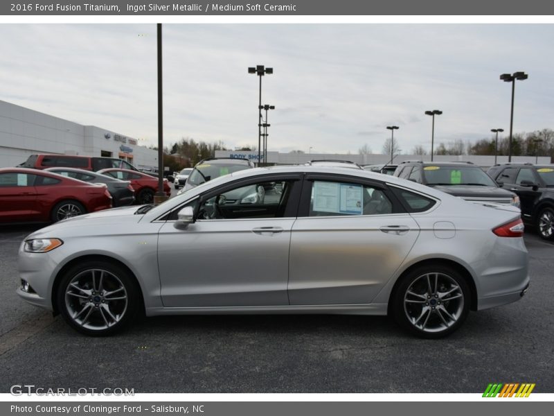 Ingot Silver Metallic / Medium Soft Ceramic 2016 Ford Fusion Titanium