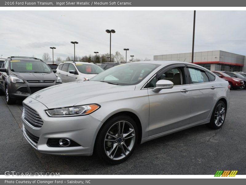 Ingot Silver Metallic / Medium Soft Ceramic 2016 Ford Fusion Titanium