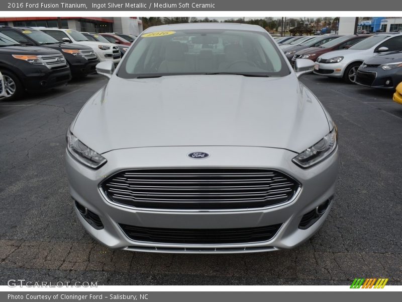 Ingot Silver Metallic / Medium Soft Ceramic 2016 Ford Fusion Titanium