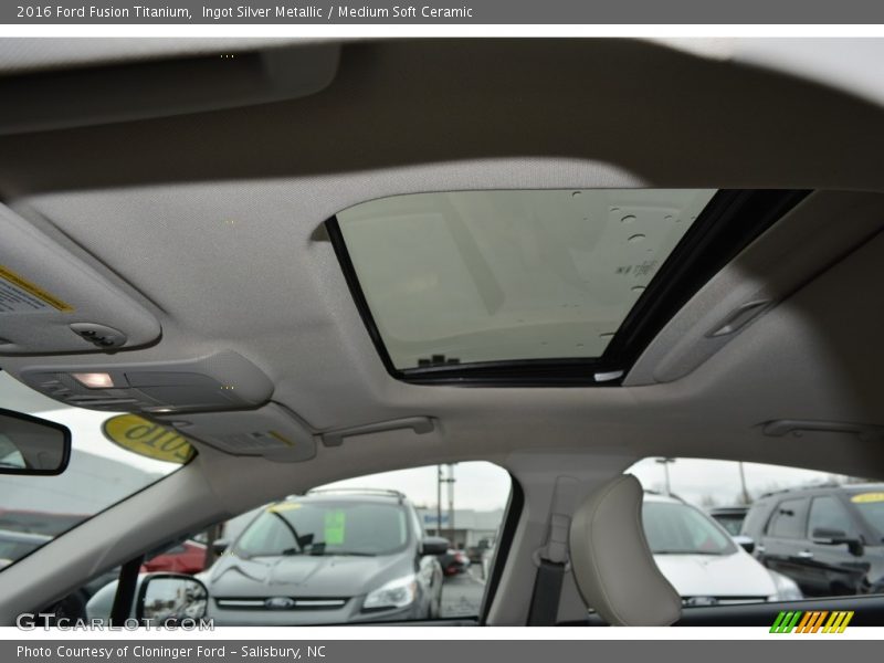 Ingot Silver Metallic / Medium Soft Ceramic 2016 Ford Fusion Titanium