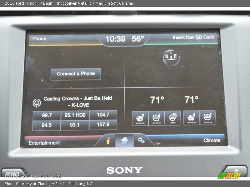 Ingot Silver Metallic / Medium Soft Ceramic 2016 Ford Fusion Titanium