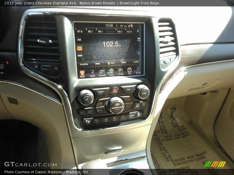 Walnut Brown Metallic / Brown/Light Frost Beige 2017 Jeep Grand Cherokee Overland 4x4