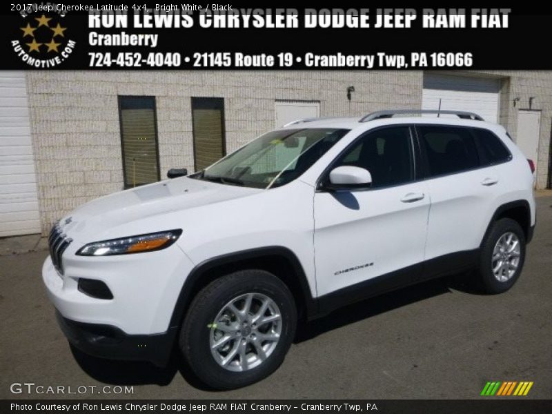Bright White / Black 2017 Jeep Cherokee Latitude 4x4