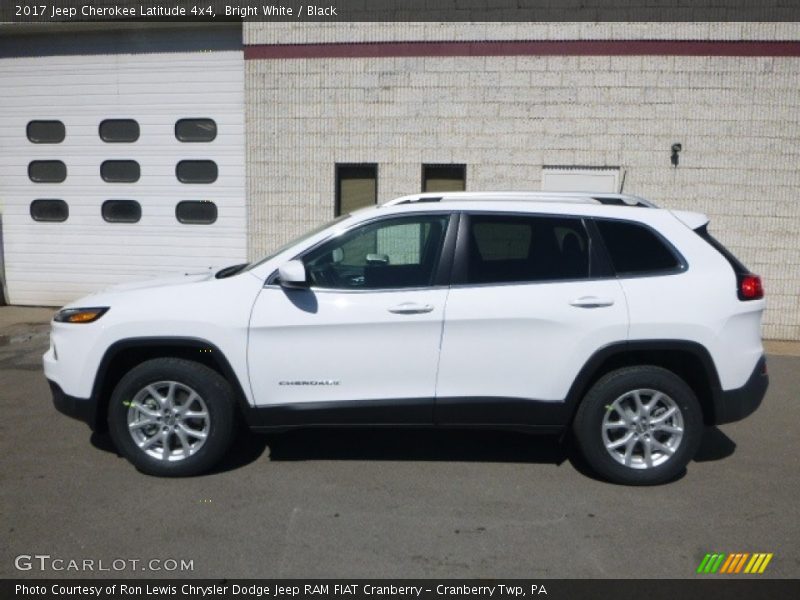 Bright White / Black 2017 Jeep Cherokee Latitude 4x4