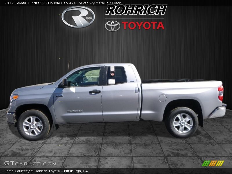 Silver Sky Metallic / Black 2017 Toyota Tundra SR5 Double Cab 4x4