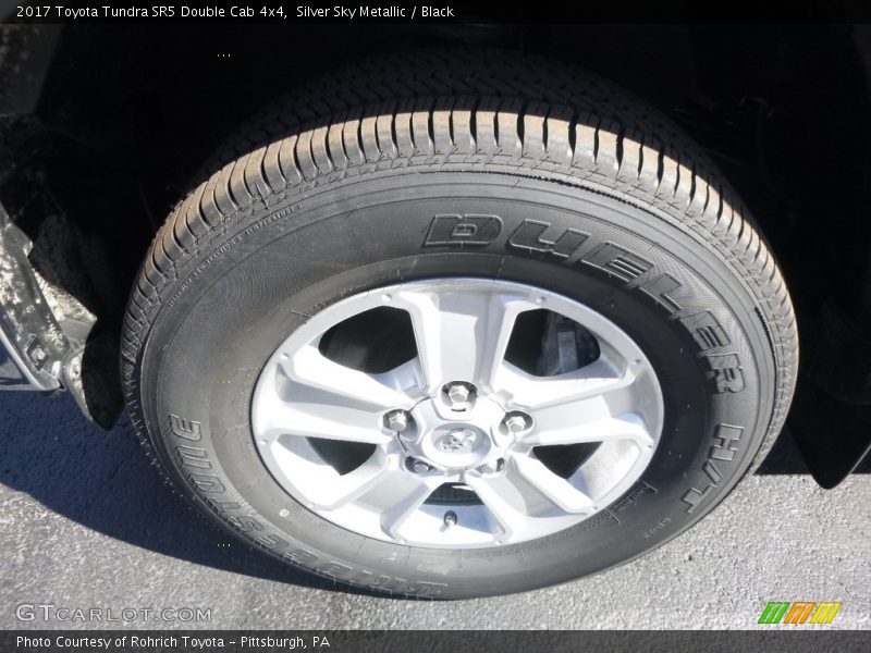 Silver Sky Metallic / Black 2017 Toyota Tundra SR5 Double Cab 4x4