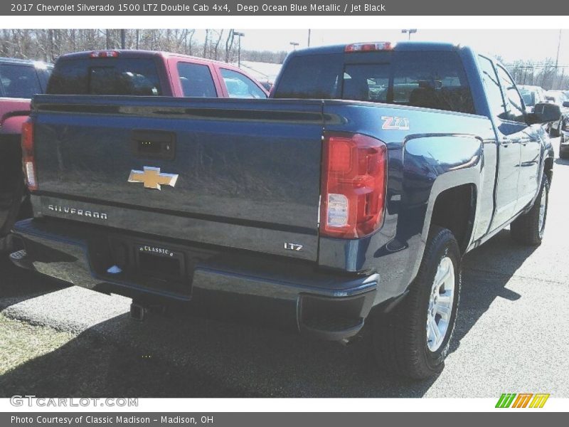 Deep Ocean Blue Metallic / Jet Black 2017 Chevrolet Silverado 1500 LTZ Double Cab 4x4