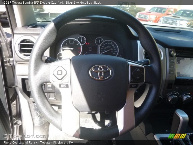Silver Sky Metallic / Black 2017 Toyota Tundra SR5 Double Cab 4x4