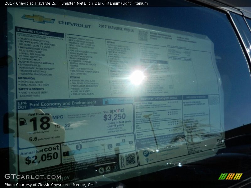 Tungsten Metallic / Dark Titanium/Light Titanium 2017 Chevrolet Traverse LS