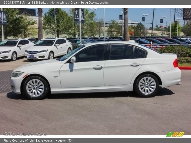 Alpine White / Cream Beige Dakota Leather 2009 BMW 3 Series 328i Sedan