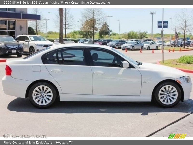 Alpine White / Cream Beige Dakota Leather 2009 BMW 3 Series 328i Sedan