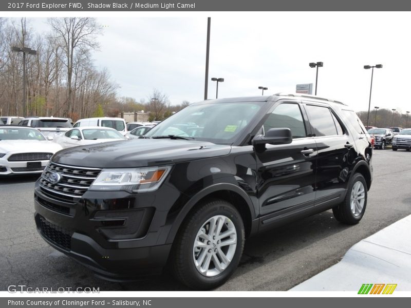 Shadow Black / Medium Light Camel 2017 Ford Explorer FWD