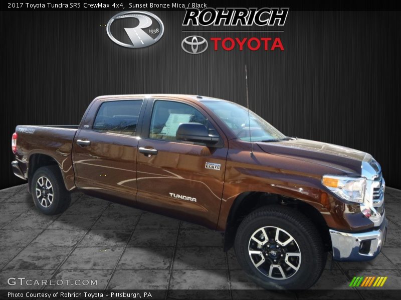 Sunset Bronze Mica / Black 2017 Toyota Tundra SR5 CrewMax 4x4