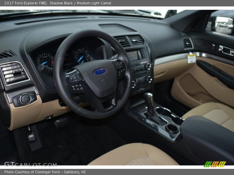 Shadow Black / Medium Light Camel 2017 Ford Explorer FWD