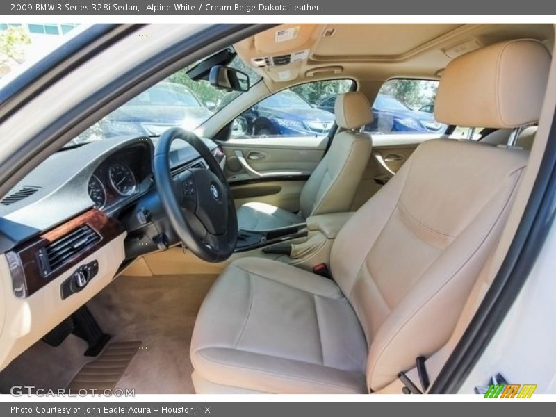 Alpine White / Cream Beige Dakota Leather 2009 BMW 3 Series 328i Sedan