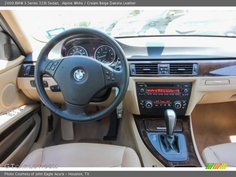 Alpine White / Cream Beige Dakota Leather 2009 BMW 3 Series 328i Sedan