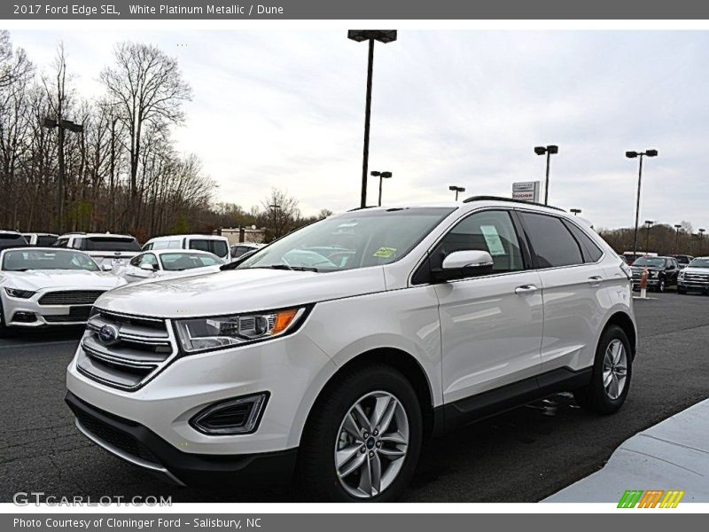 White Platinum Metallic / Dune 2017 Ford Edge SEL