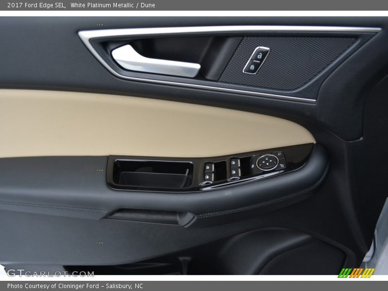 White Platinum Metallic / Dune 2017 Ford Edge SEL