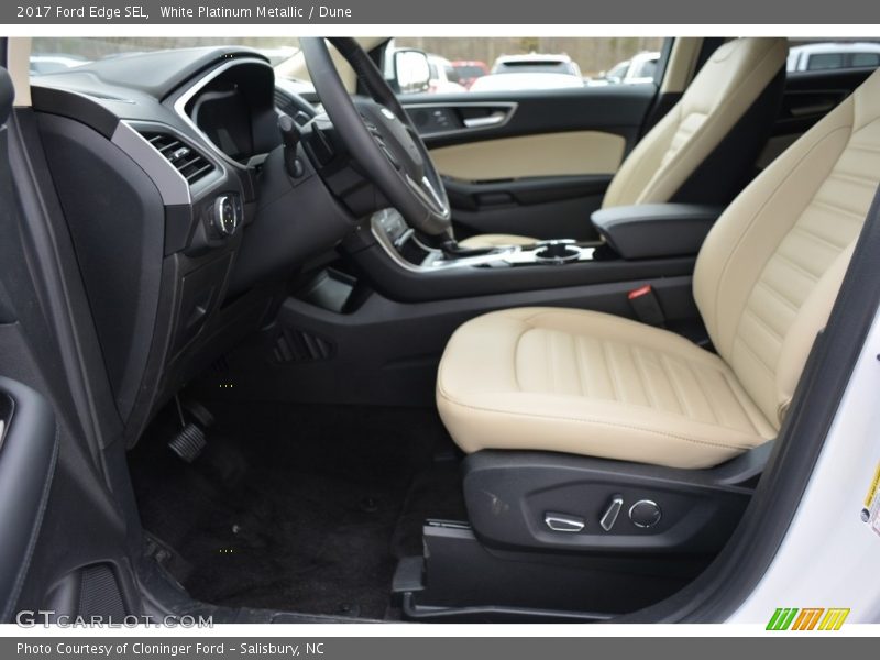 White Platinum Metallic / Dune 2017 Ford Edge SEL
