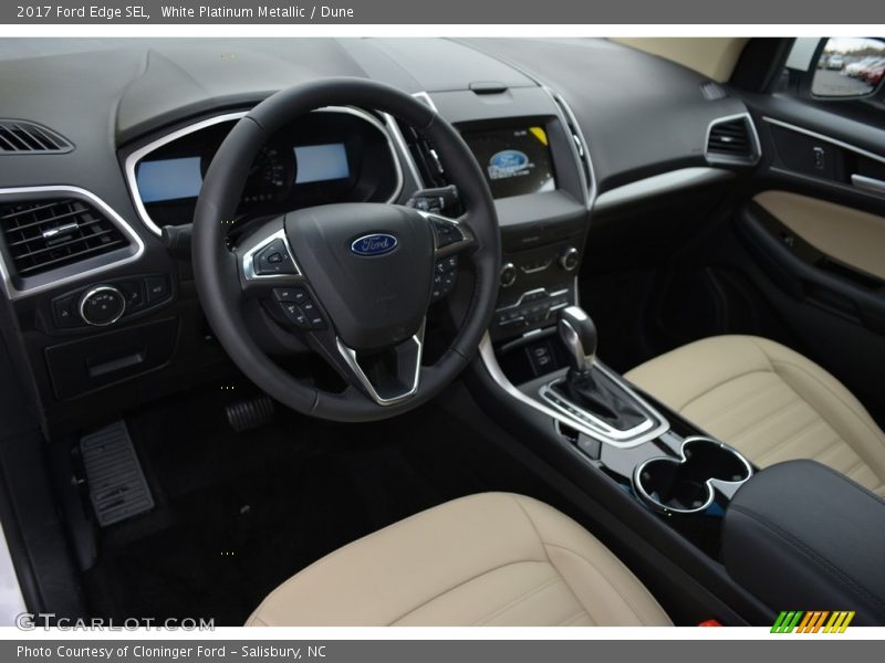 White Platinum Metallic / Dune 2017 Ford Edge SEL