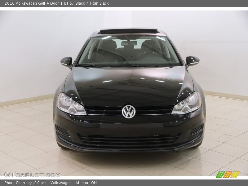 Black / Titan Black 2016 Volkswagen Golf 4 Door 1.8T S