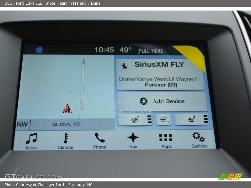White Platinum Metallic / Dune 2017 Ford Edge SEL