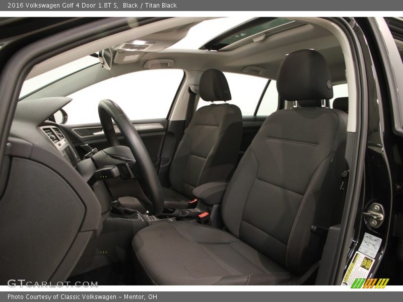 Black / Titan Black 2016 Volkswagen Golf 4 Door 1.8T S